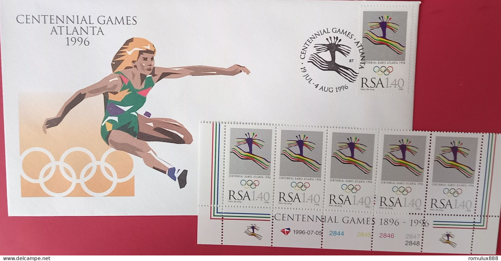 RSA FDC #6.39 WITH CONTROL BLOCK MNH - Cartas & Documentos