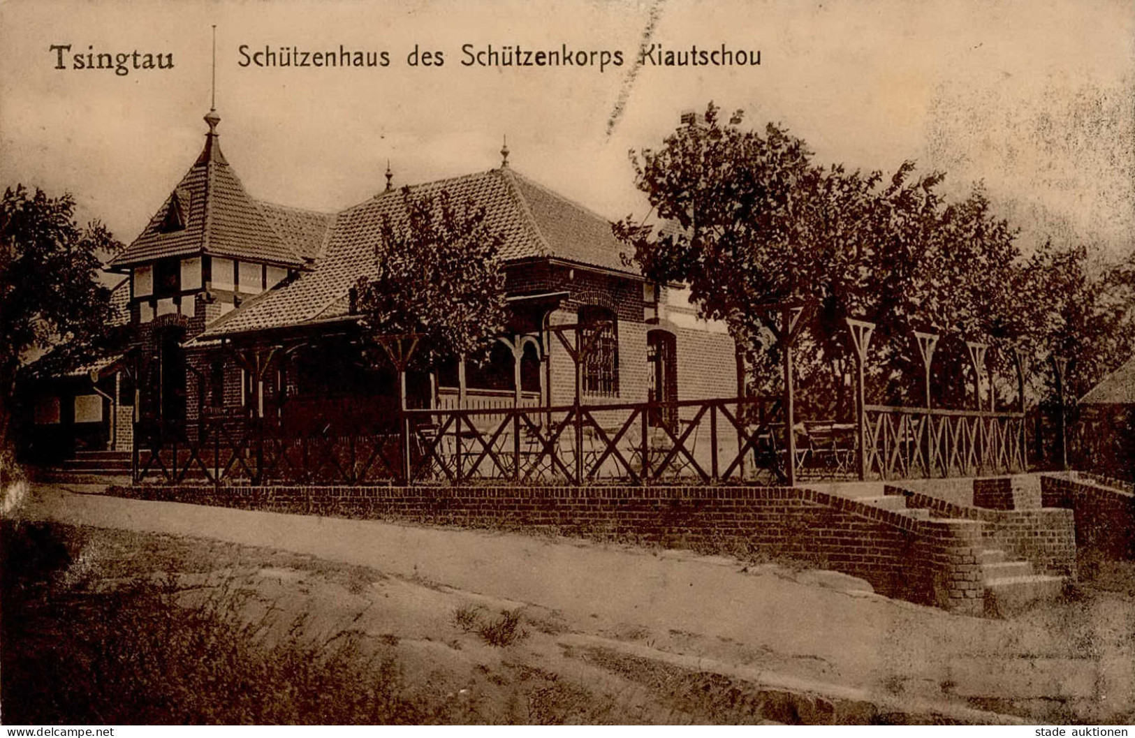 Kolonien Kiautschou Tsingtau Schützenhaus Des Schützenkorps Kiautschou I-II Colonies - Historia