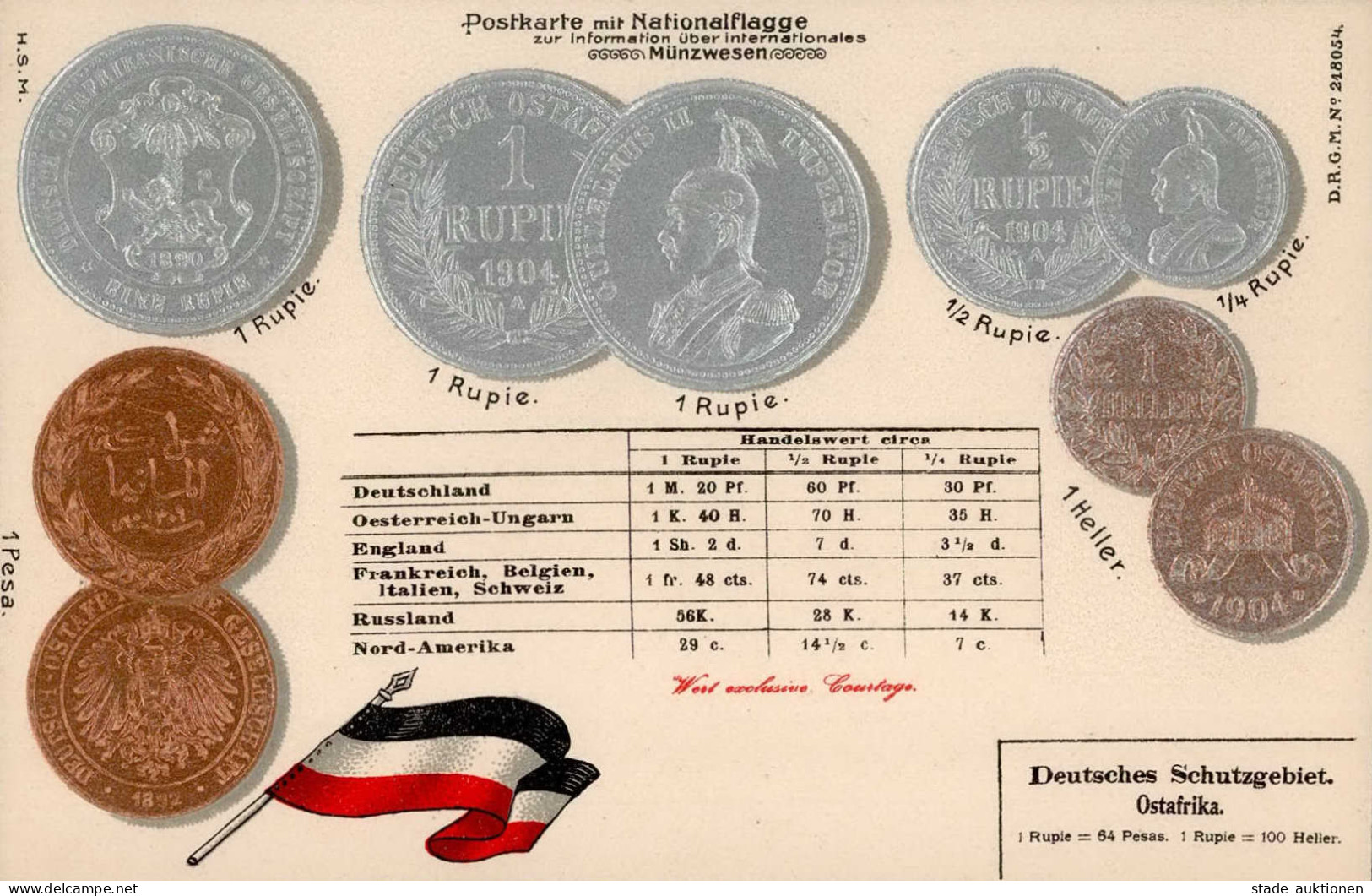 Kolonien Deutsch-Ostafrika Geld-AK I-II Colonies Argent - Geschichte