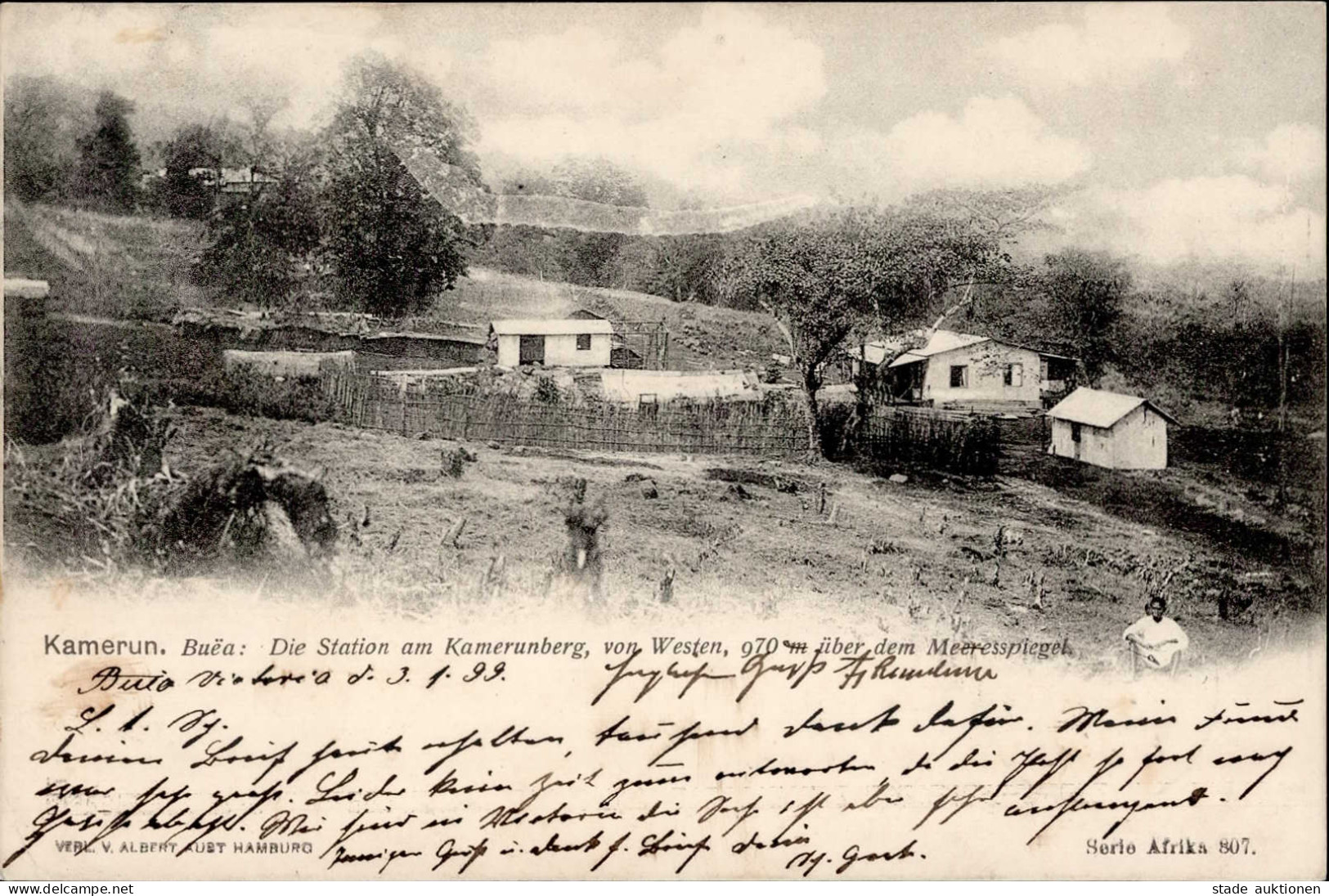 Kolonien Kamerun Buea Die Stadion Am Kamerunberg 1899 I-II (Marke Entfernt) Colonies - Geschichte