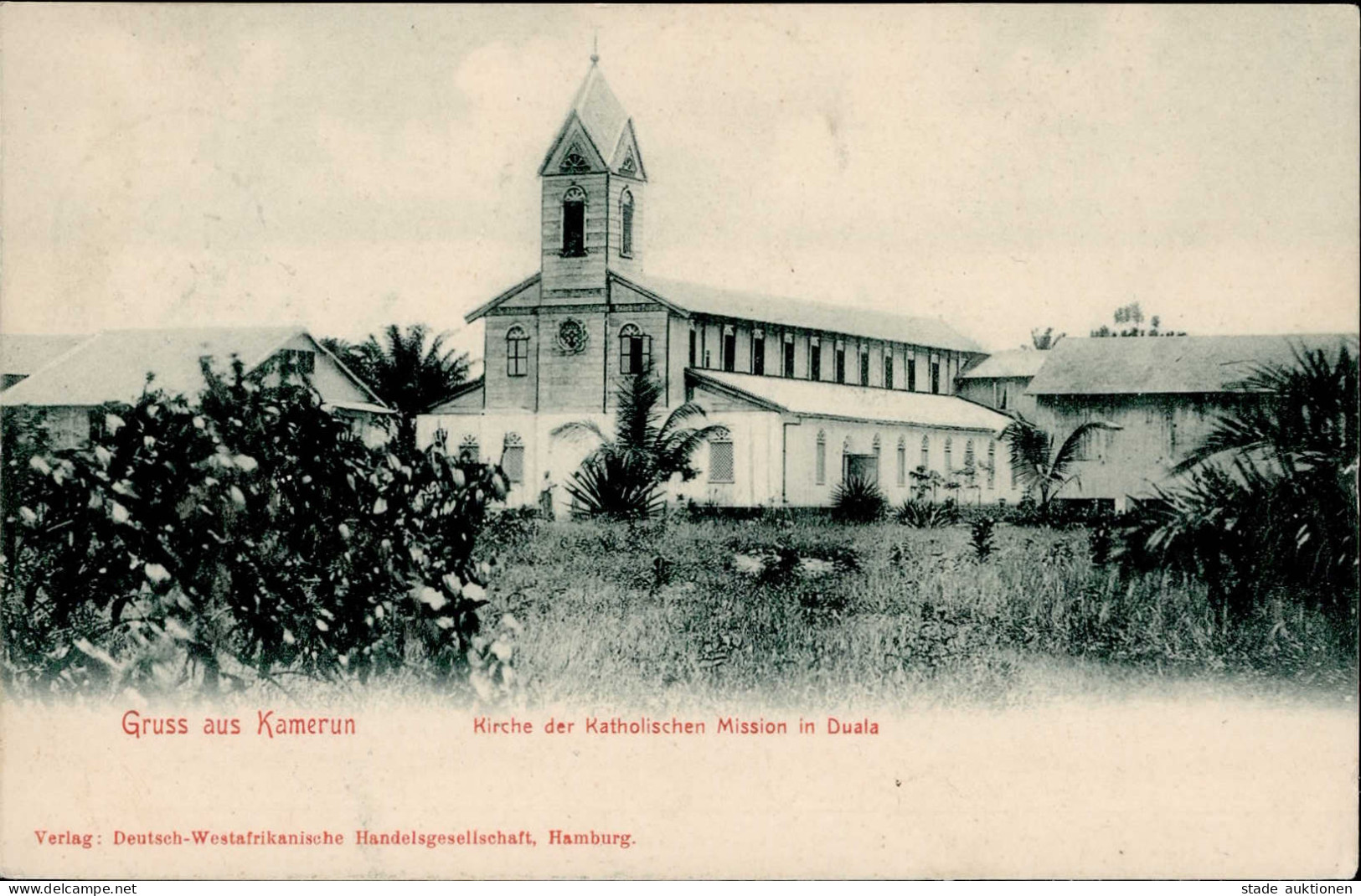 Kolonien Kamerun Duala Kirche Der Katholischen Mission Stempel Duala 07.09.1905 I- Colonies - Historia