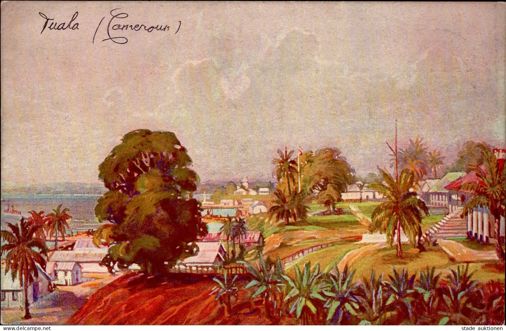 Kolonien Kamerun Duala Künstlerkarte Sign. Vollbehr I-II Colonies - History