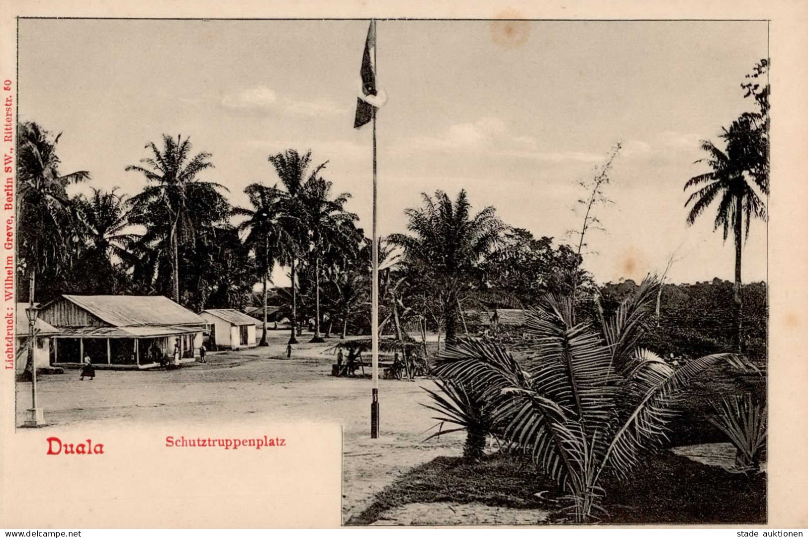 Kolonien Kamerun Duala Schutztruppenplatz I-II (fleckig) Colonies - Storia