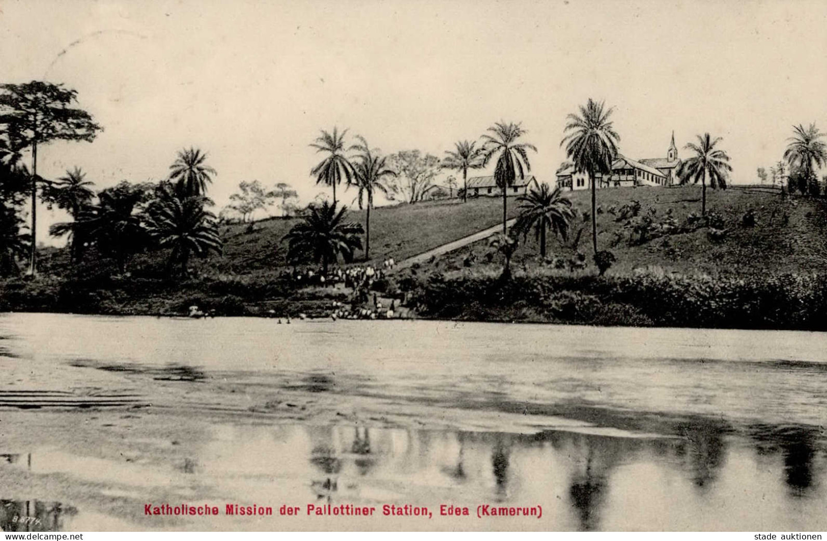 Kolonien Kamerun Edea Katholische Mission Der Pallottiner Stadion Stempel Edea I-II Colonies - Histoire