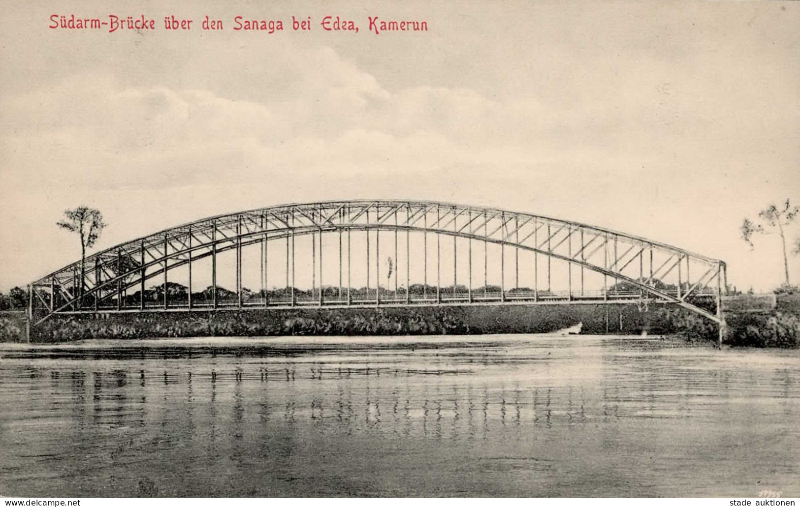 Kolonien Kamerun Edea Südarm Brücke über Dem Sanaga Stempel Buea 1914 I- Colonies - History