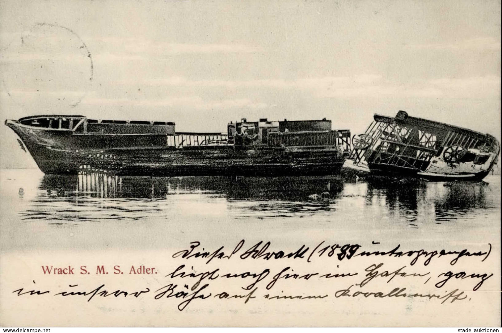 Kolonien SAMOA - WRACK S.M.S. ADLER O APIA 1909 I Colonies - History