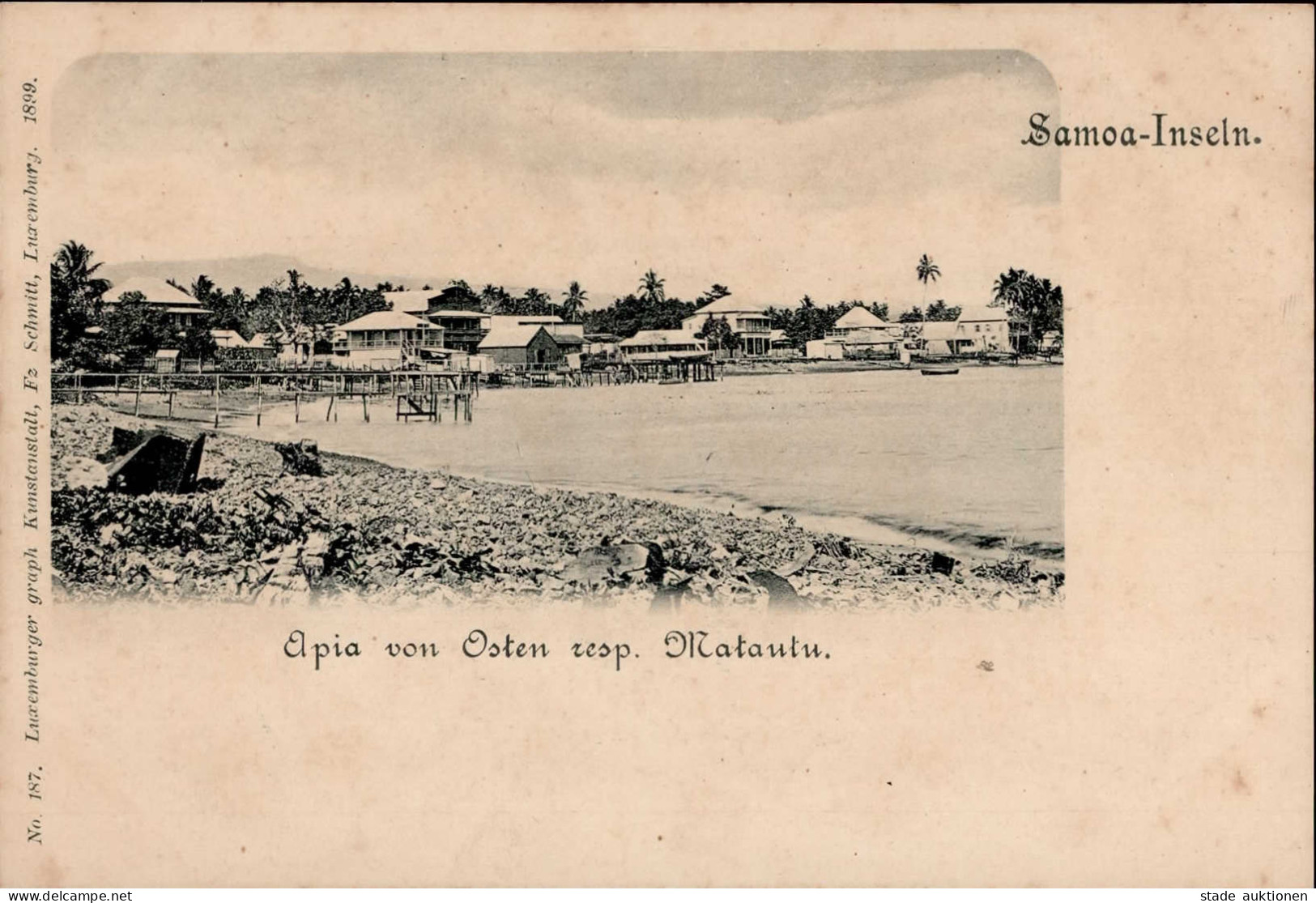 Kolonien Samoa Apia Von Osten Usp. Matautu I-II Colonies - Historia