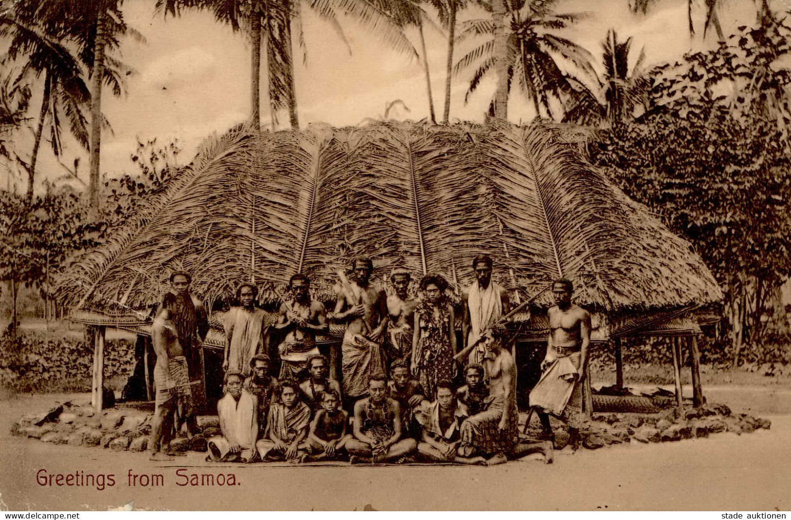 Kolonien Samoa Dorfgemeinde Stempel Apia 23.11.1911 I-II (Rand U. Abgestoßen) Colonies - History