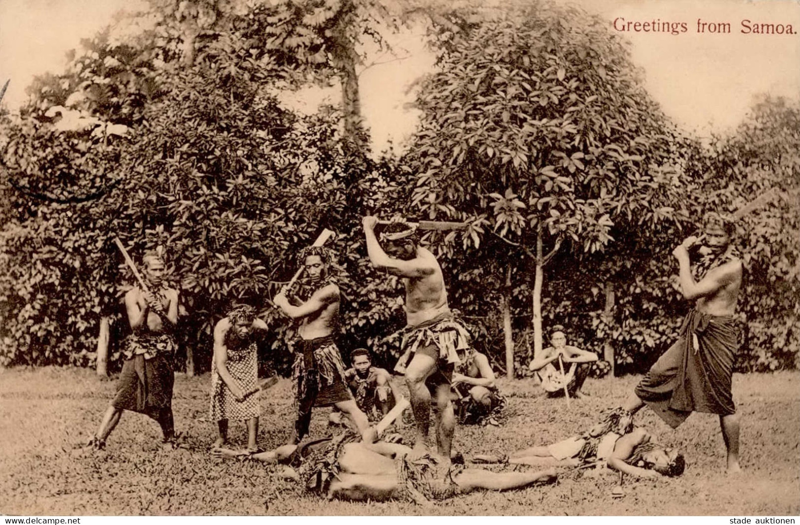 Kolonien Samoa Greetings From Samoa I-II (Marke Entfernt) Colonies - Histoire