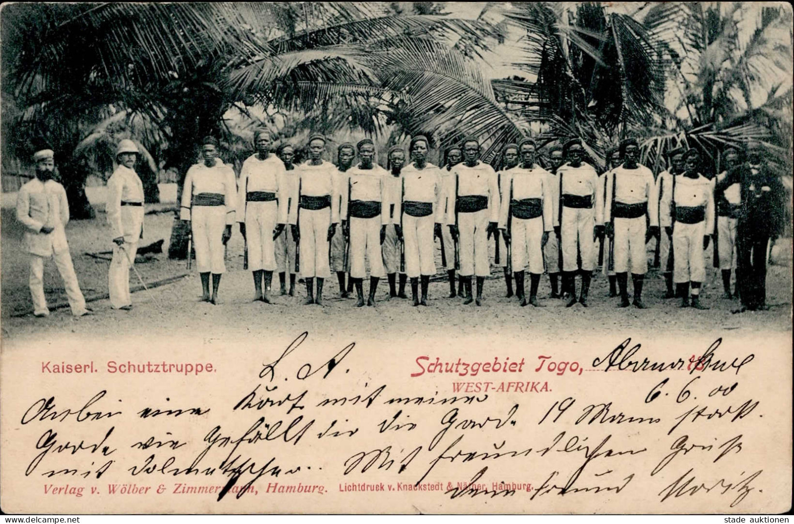 Kolonien TOGO - Kaiserliche SCHUTZTRUPPE Schutzgebiet Togo O KLEIN-POPO 8.6.00 I Colonies - Storia