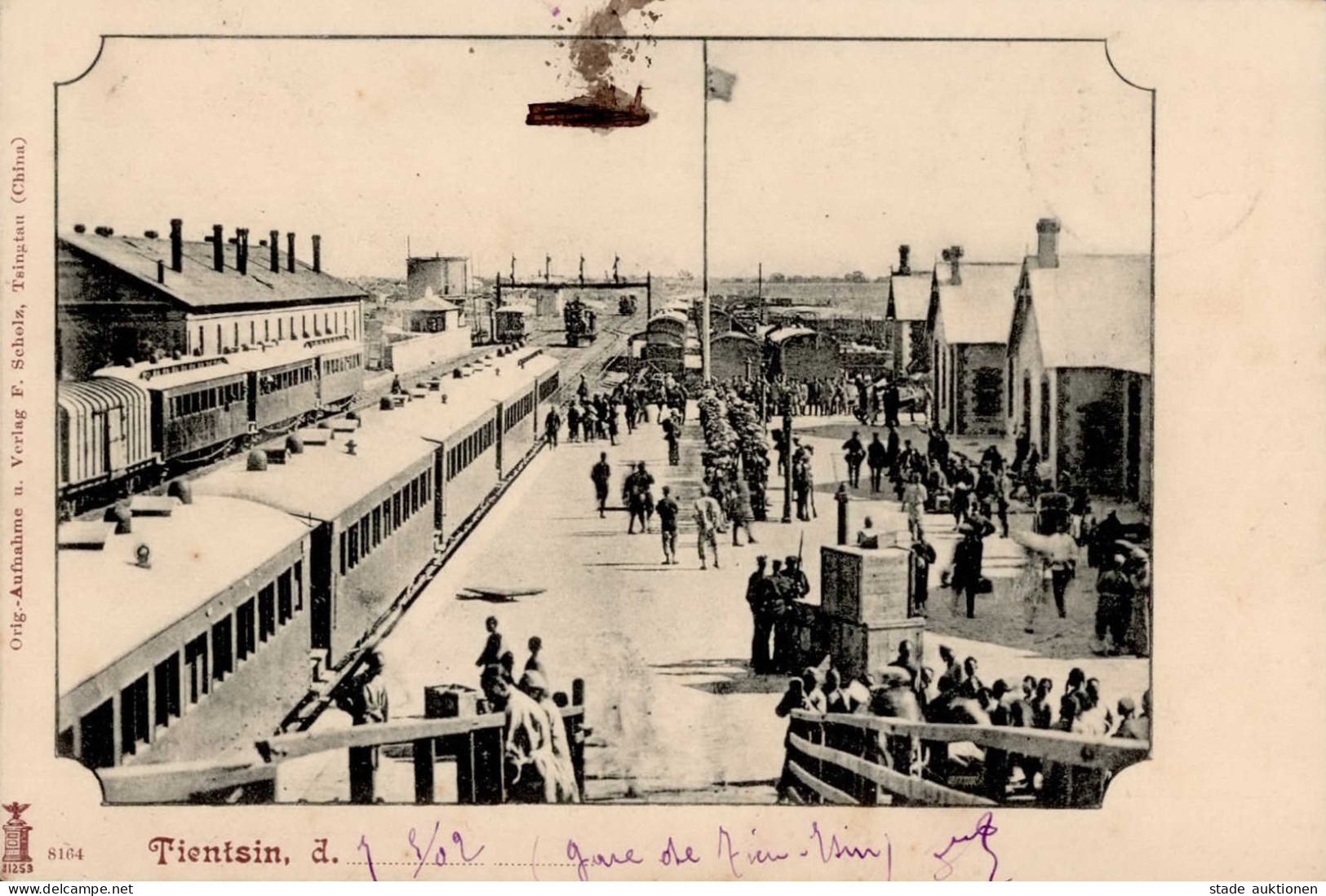 China Tientsin Bahnhof 1902 I-II - Geschichte