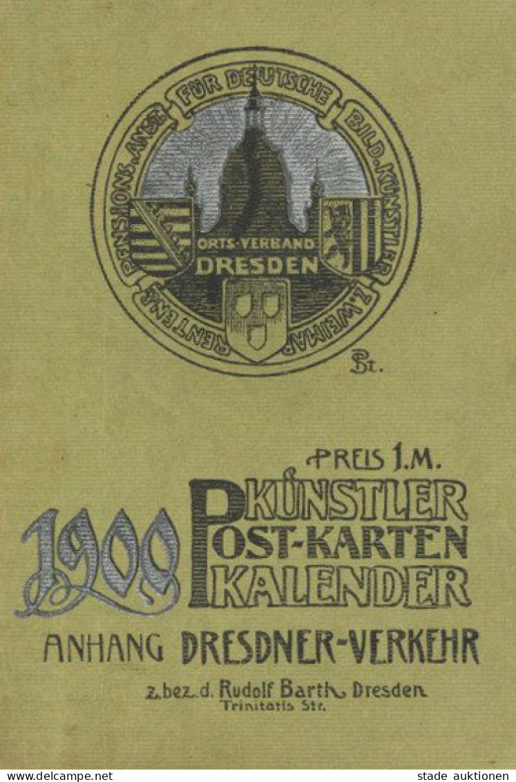 AK-Geschichte Künstler Postkarten Kalender Dresden 1900 II - Geschichte