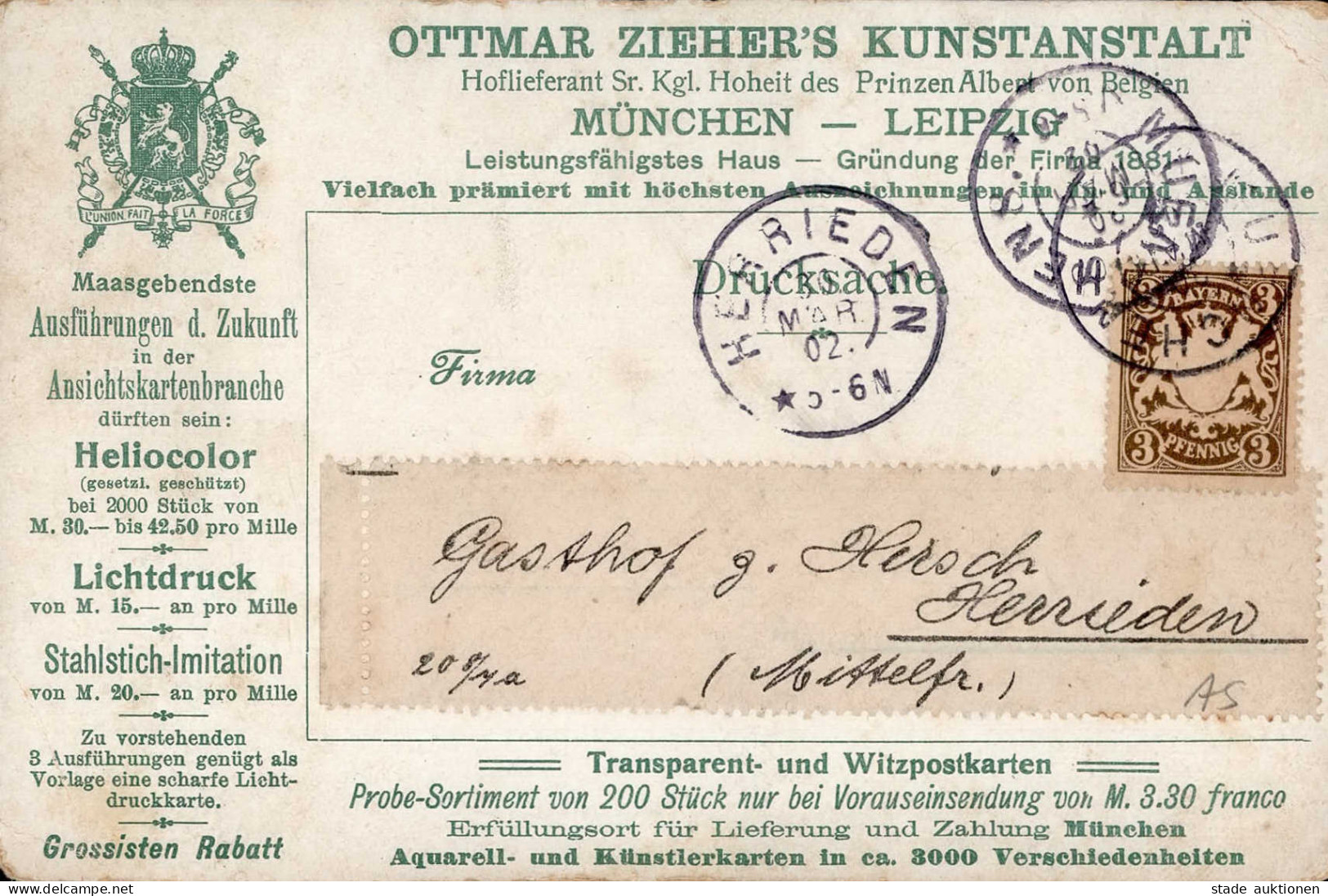 AK-Geschichte Ottmar Zieher Heliocolor 1902 II- (Stauchungen, Fleckig, Randmängel) - Geschichte