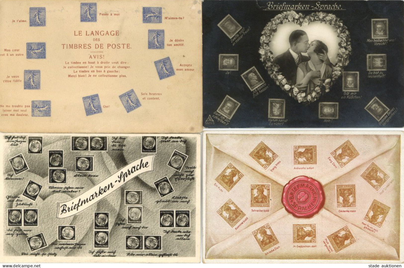 Briefmarkensprache 20 Belege I-II - Historia