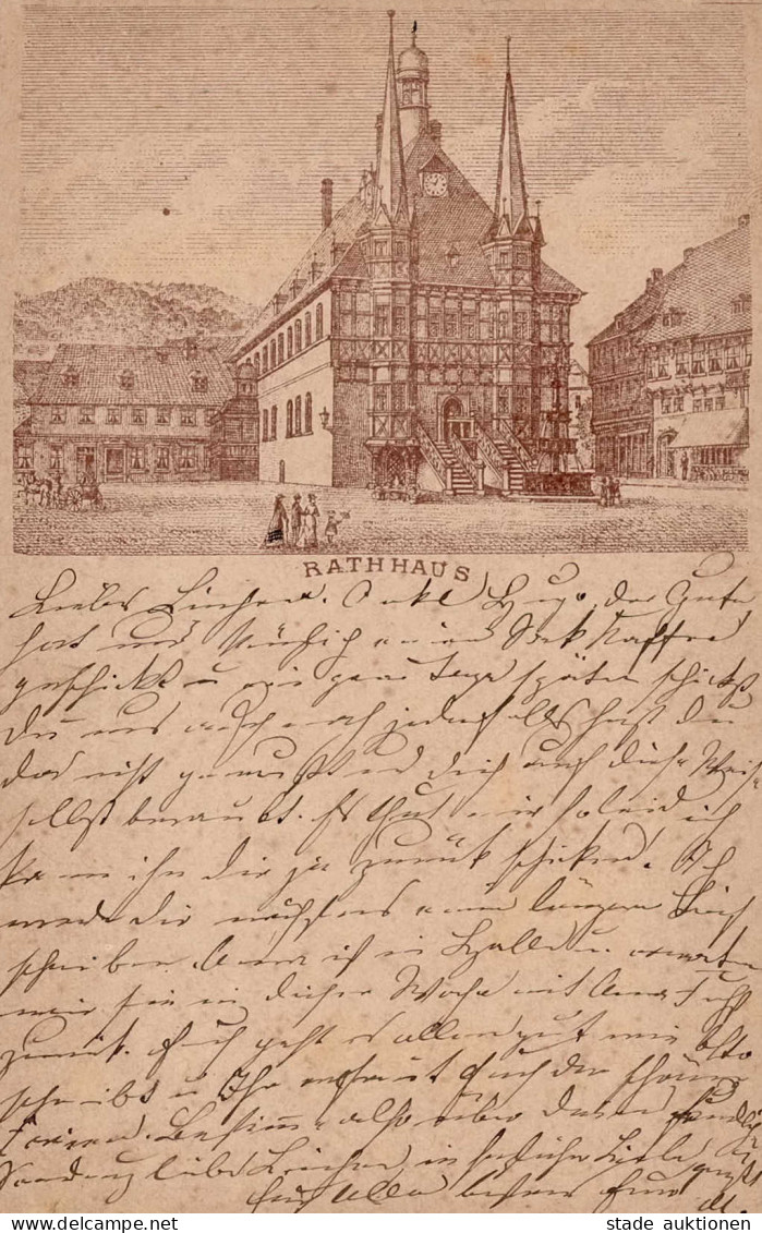 Vorläufer Wernigerode Rathaus 1882 Nach Danzig II- (leicht Beschnitten) - Altri & Non Classificati