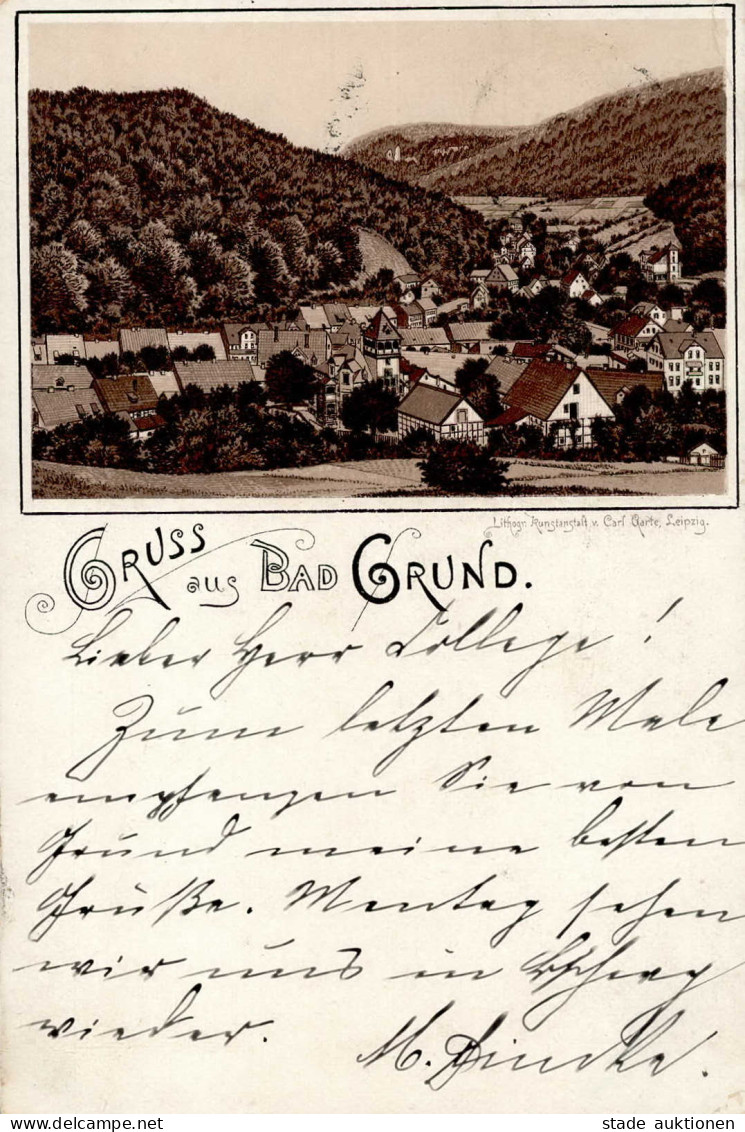 Vorläufer Bad Grund (3362) 1892 I-II (Ecken Abgestossen, Stauchungen) - Altri & Non Classificati