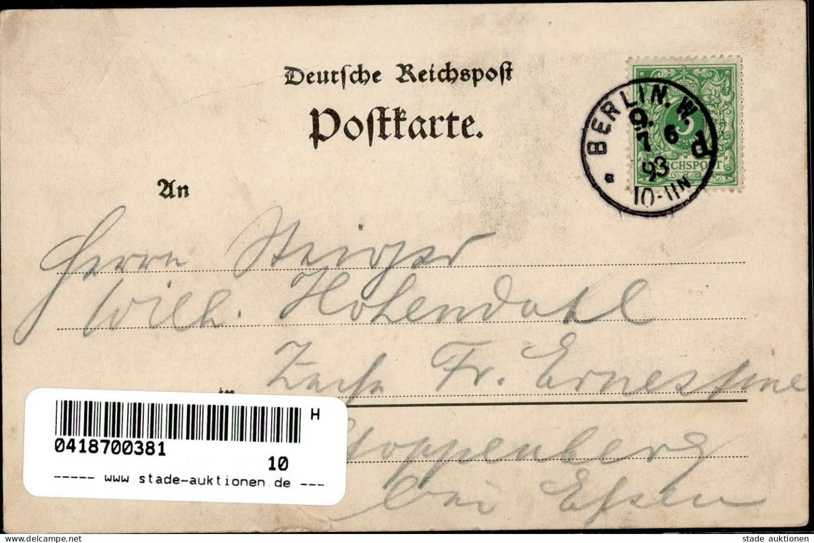 Vorläufer Potsdam (o-1500) Blick Vom Brauhausberg 1893 II- (Bugspur) - Altri & Non Classificati