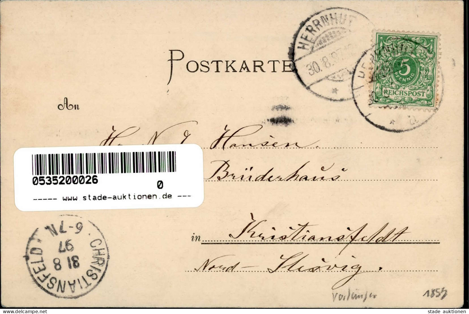 Vorläufer Herrnhut (o-8709) 1897 I-II (VS Abschürfungen, Ecke Gestaucht, VS/RS Fleckig) - Autres & Non Classés