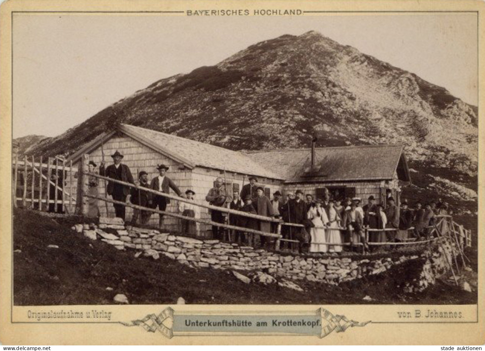 Kabinettfoto Unterkunftshütte Am Krottenkopf (Weilheimer Hütte) Photograph B. Johannes, Partenkirchen Um 1890 - Unclassified