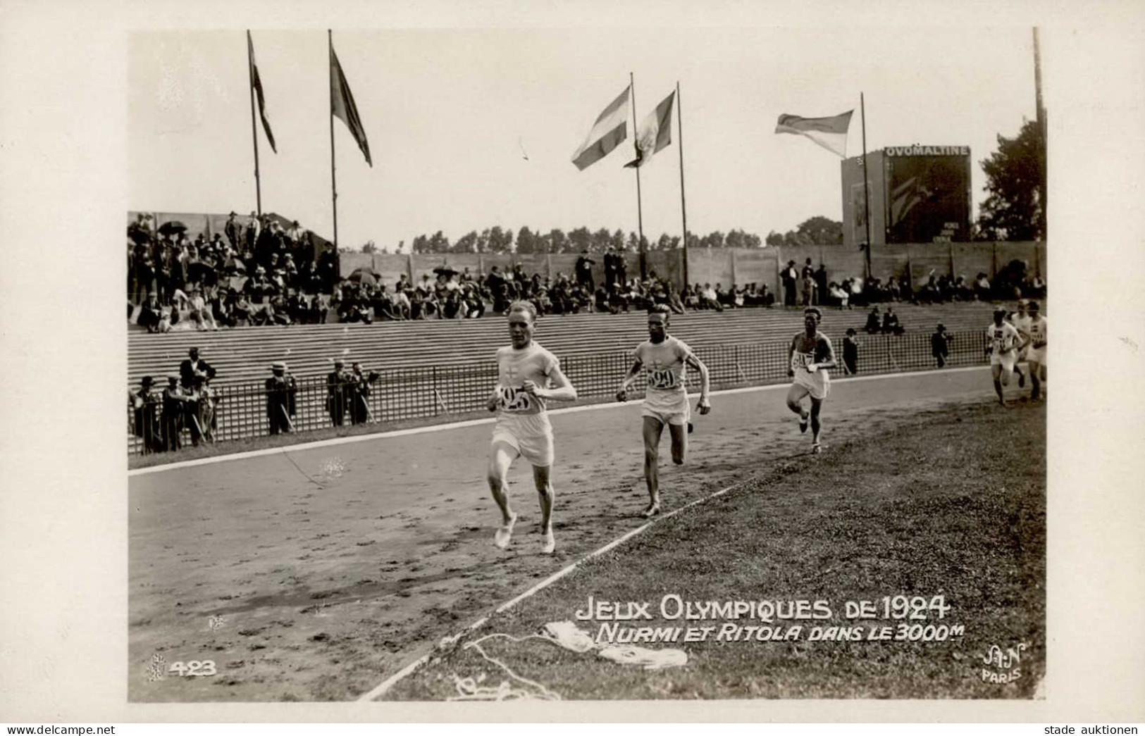 PARIS OLYMPIA 1924 - Foto-Ak NURMI,Finnland Beim 3000m Lauf I - Jeux Olympiques