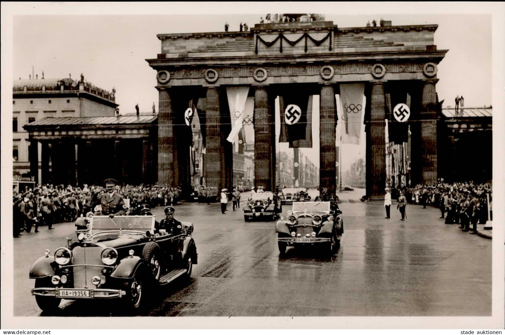 BERLIN OLYMPIA 1936 WK II - PH O 1  Der Führer Auf Dem Wege Zur Eröffnung Der Olympischen Spiele Brandenburger Tor I - Giochi Olimpici