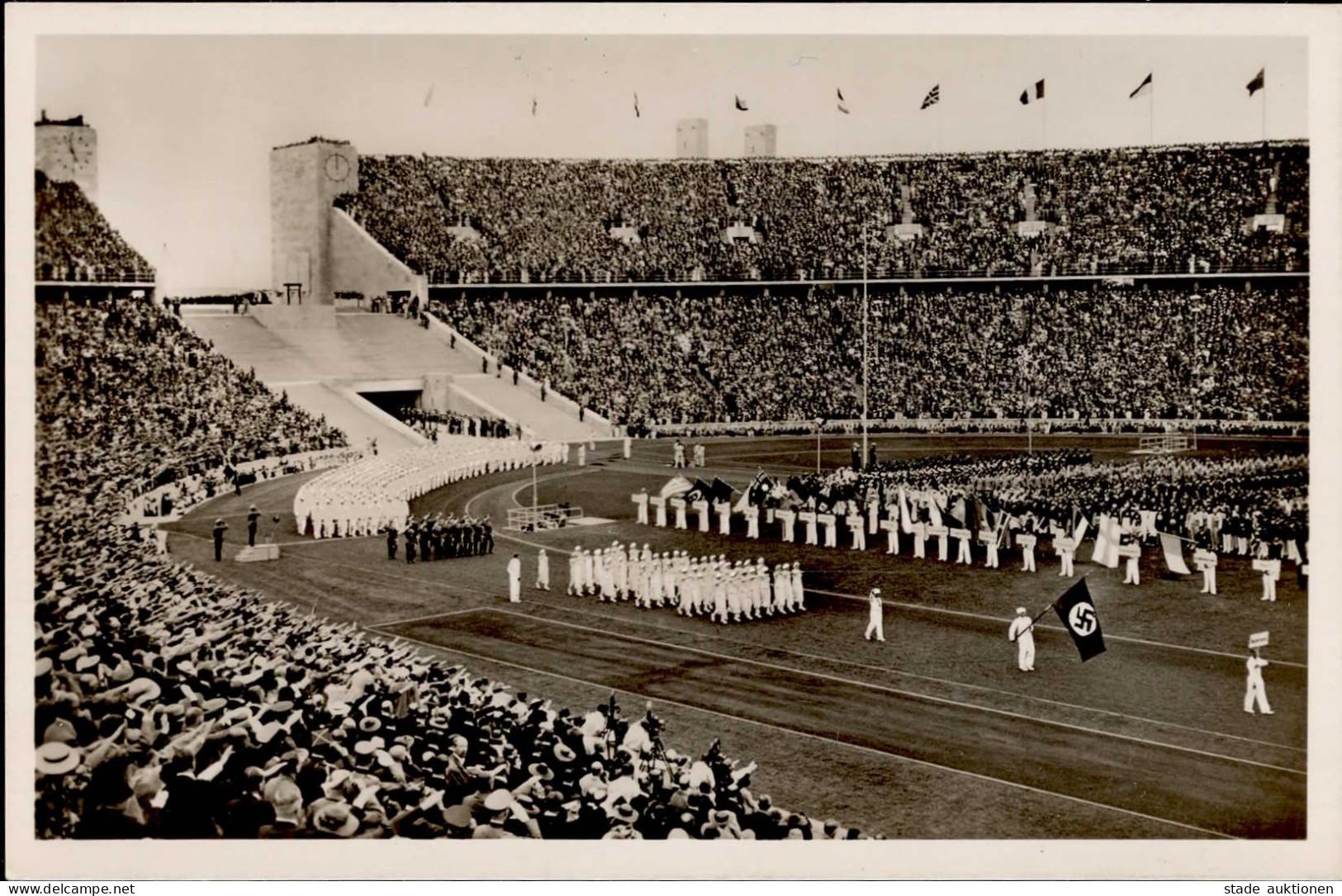 BERLIN OLYMPIA 1936 WK II - PH O 12 Einmarsch Der Deutschen Olympiamannschaft I - Juegos Olímpicos