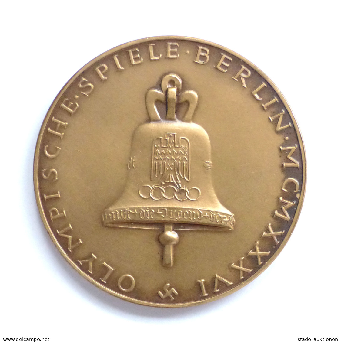 Olympiade 1936 Berlin Gedenk Medaille (Bronze) Zu Den Olympischen Spielen 36mm Durchm. - Jeux Olympiques