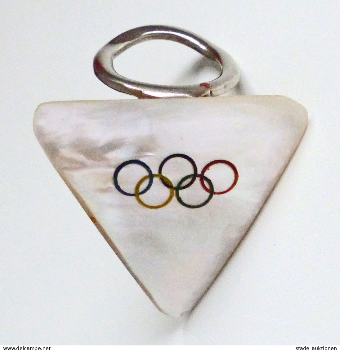 Olympiade 1936 Sehr Seltenes Perlmutt-Abzeichen Ca. 4x4cm D.R.P. I-II (kleiner Chip) - Olympische Spiele