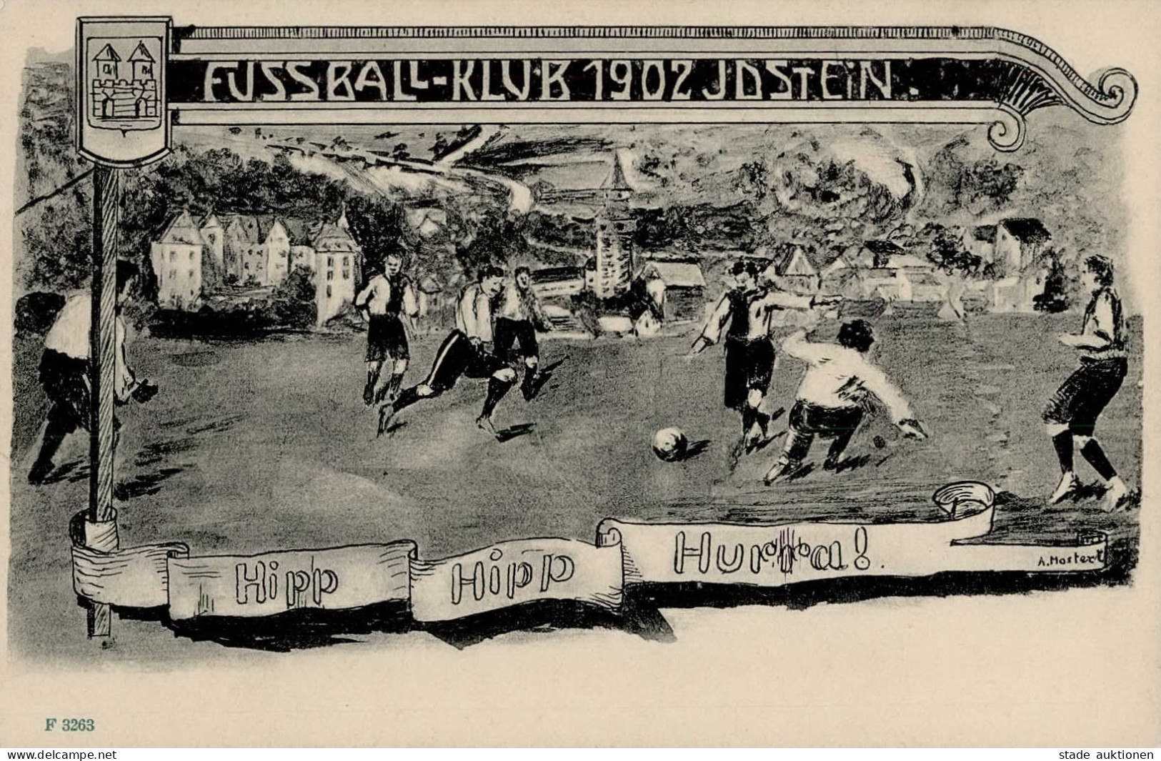 FUSSBALL - FUSSBALL-KLUB 1902 IDSTEIN,Taunus Künstlerkarte Sign. A.Mastert I - Football