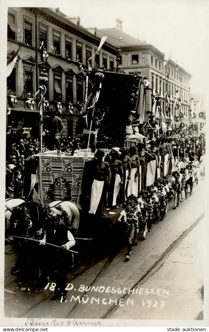 München 18. Deutsches Bundesschiessen 1927 I-II (Eckbug) - Waffenschiessen