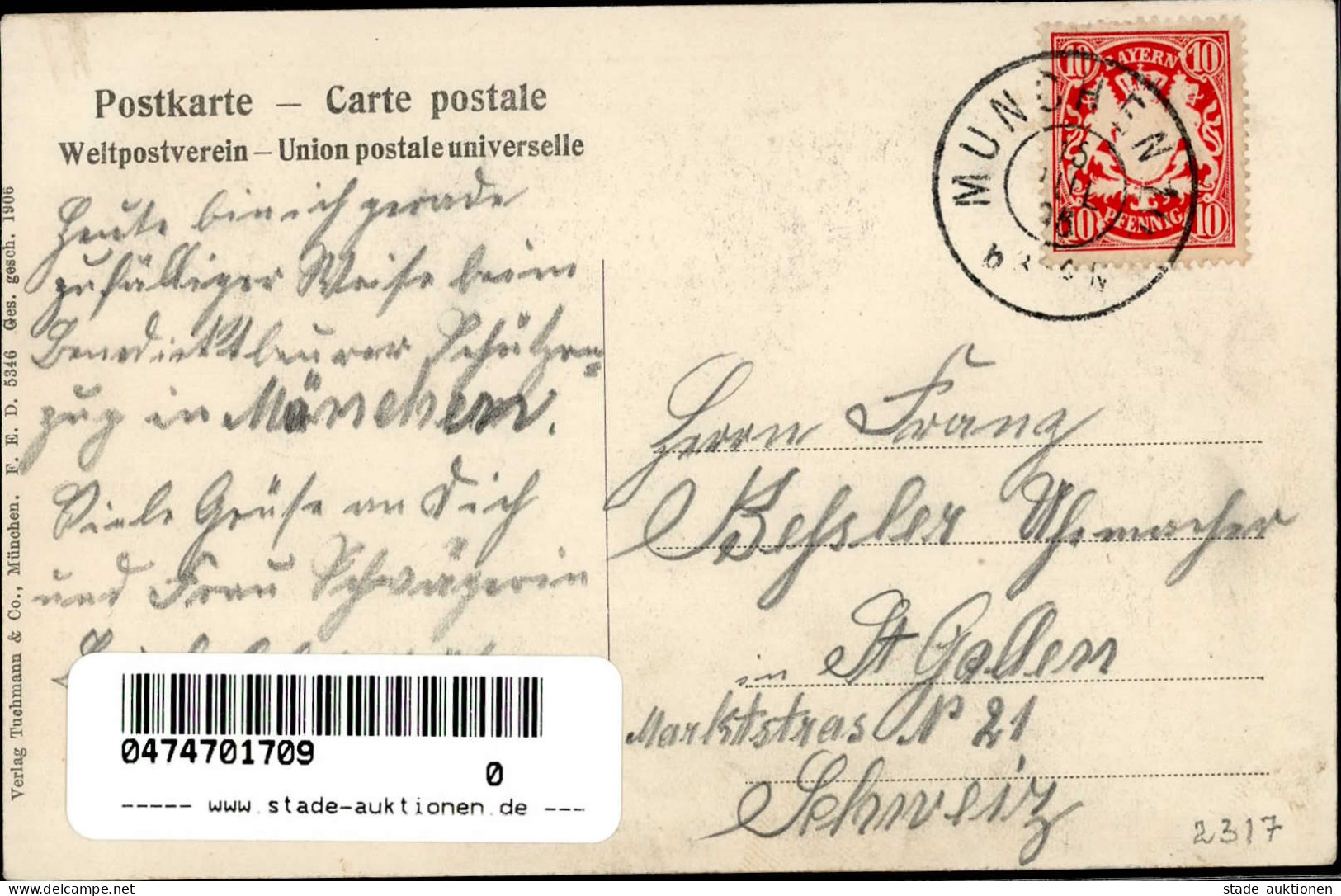 München XV. Deutsches Bundesschiessen 1906 Armbrustschützen I-II - Tiro (armi)