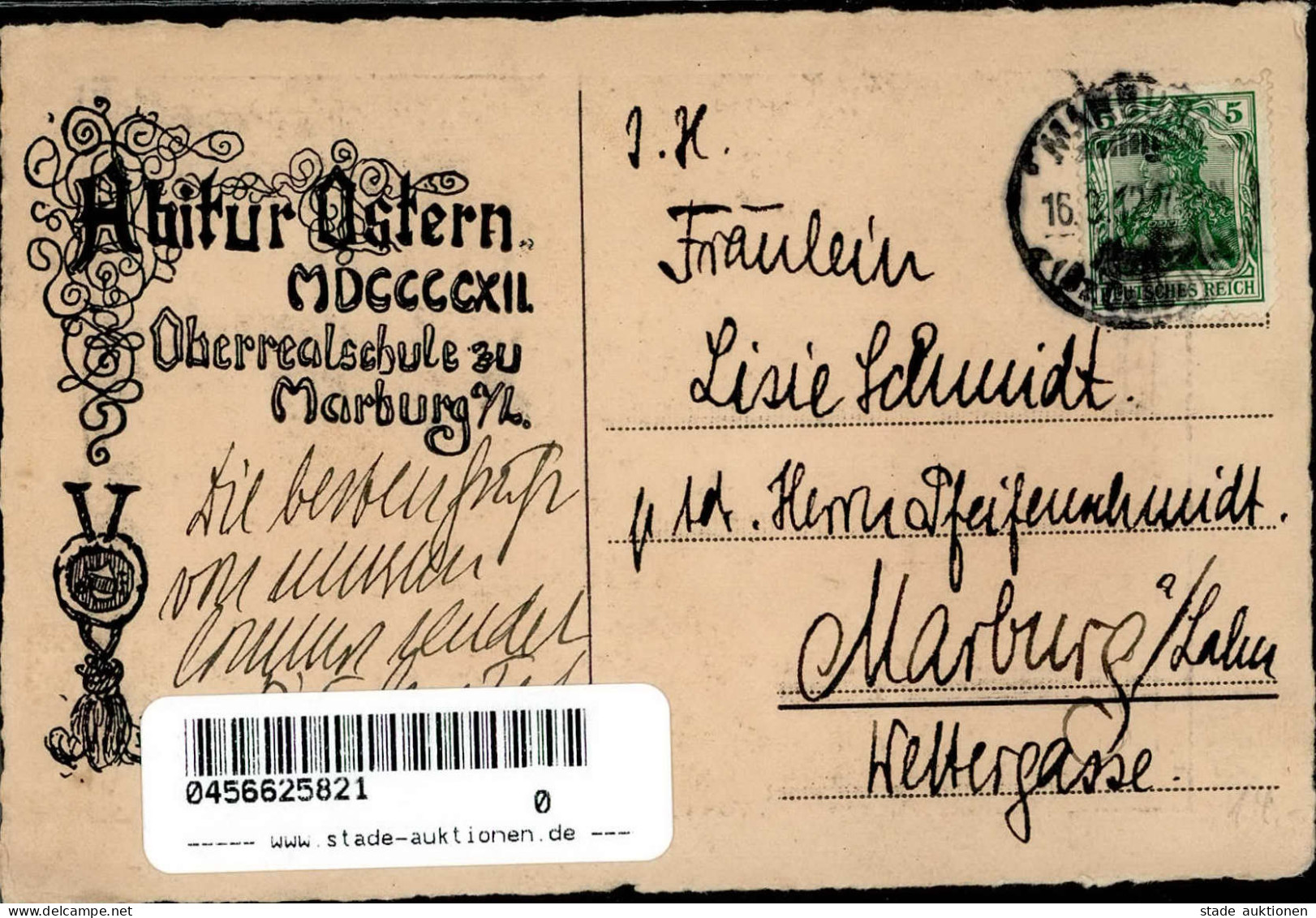 Studentika MARBURG,Lahn - Künstlerkarte Sign. G.Textor I - Altri & Non Classificati