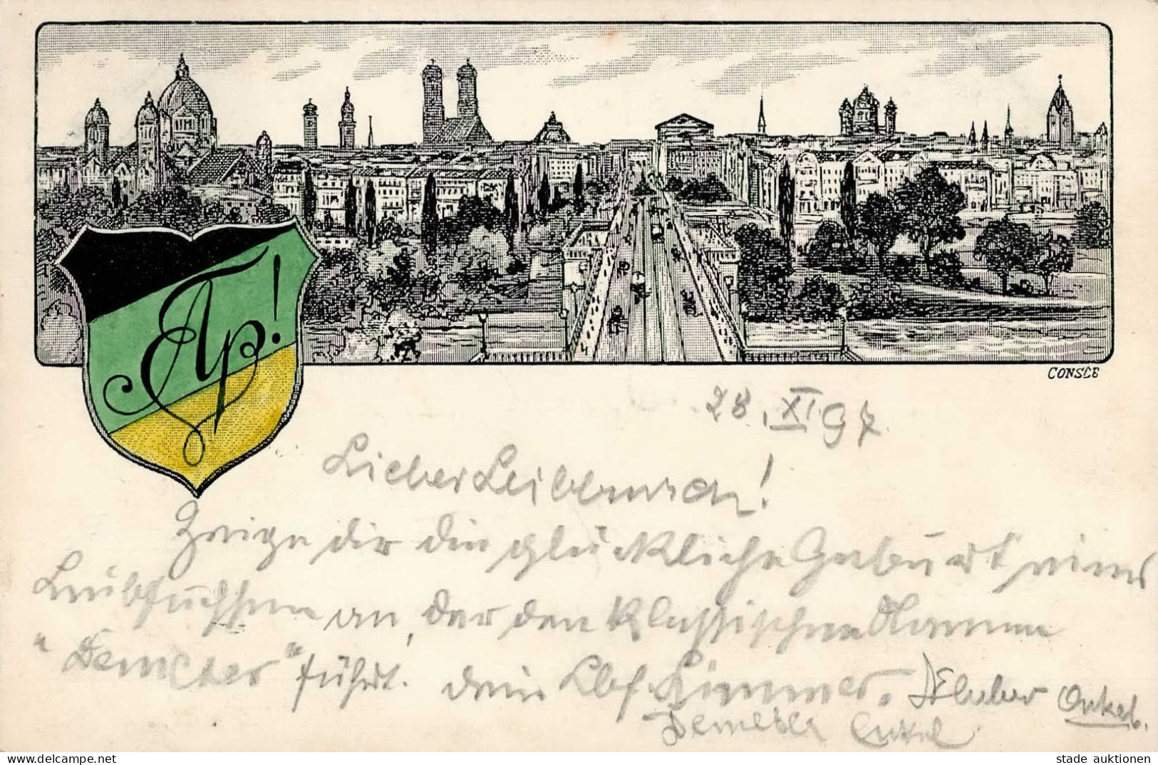 Studentika München (8000) Apollo Sei's Panier 1897 I-II (Randmangel) - Sonstige & Ohne Zuordnung