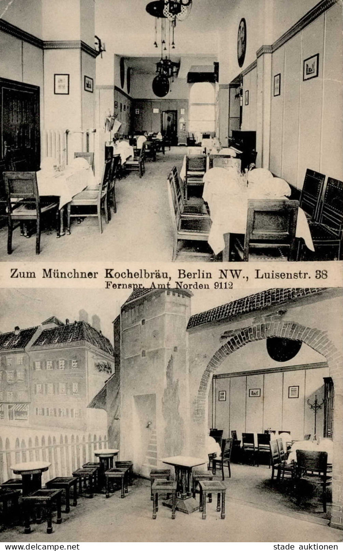 Berlin (1000) Gasthaus Zum Münchner Kochelbräu Luisenstr. 38 1917 I-II - Ploetzensee