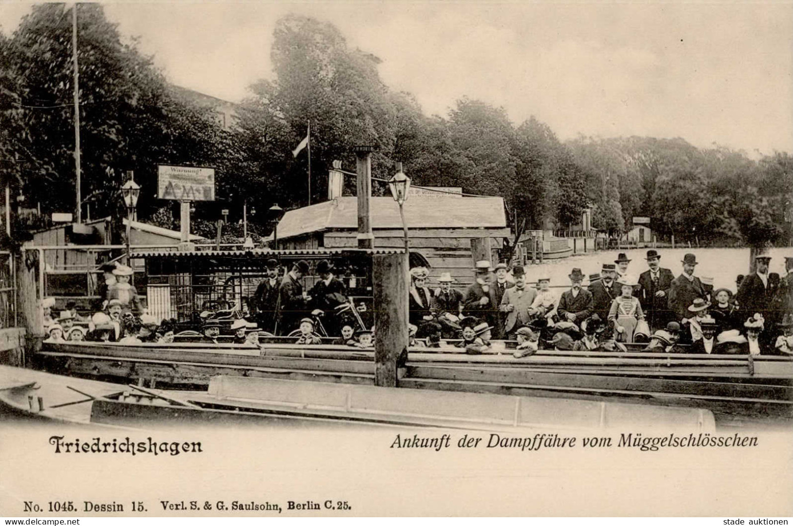 Berlin Friedrichshagen (1000) Ankunft Dampfer Vom Muggelschlösschen I-II (Ecke Gestaucht) - Ploetzensee