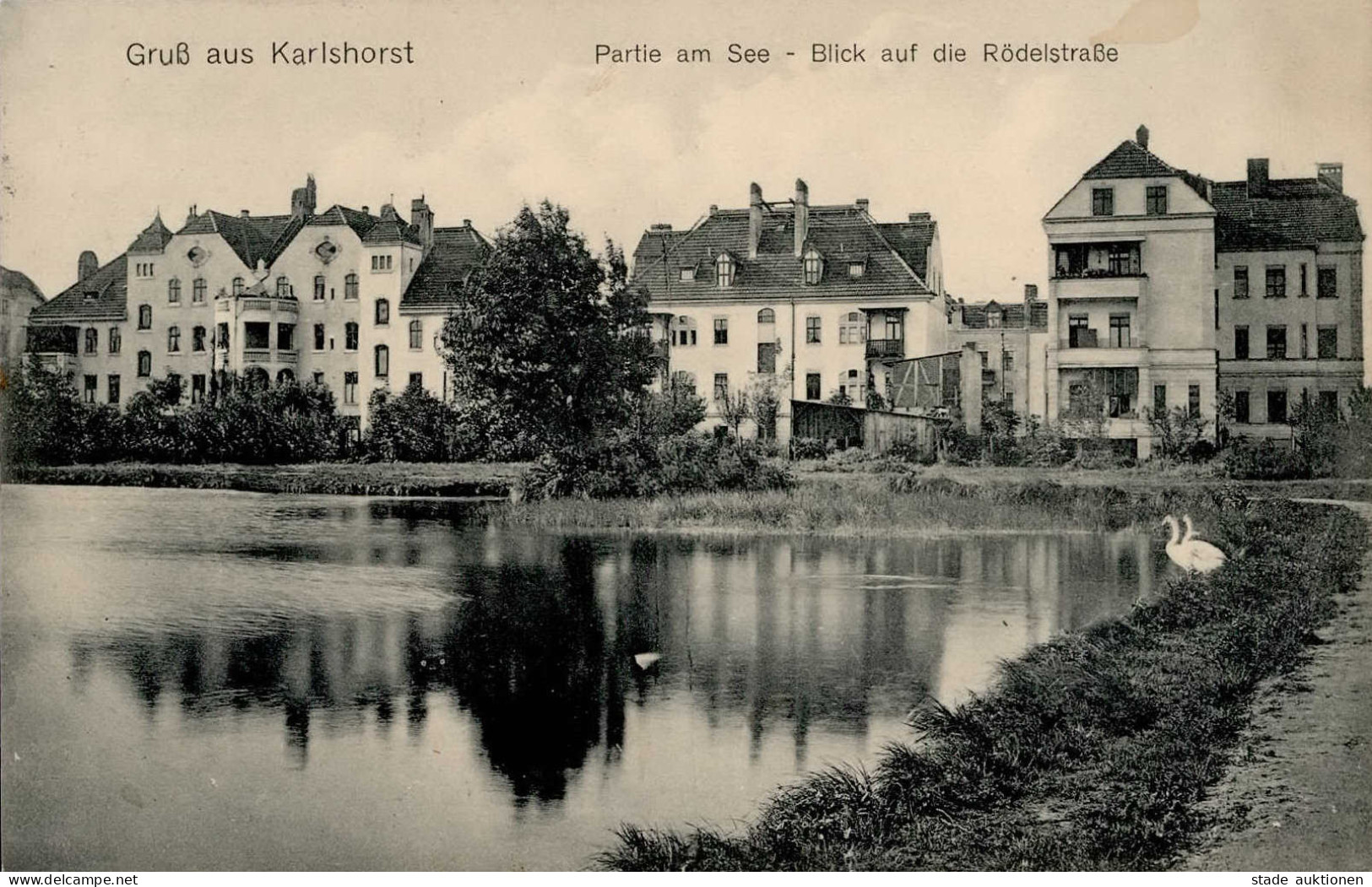 Berlin Karlshorst (1000) Partie Am See Blick Auf Die Rödelstraße I-II - Ploetzensee