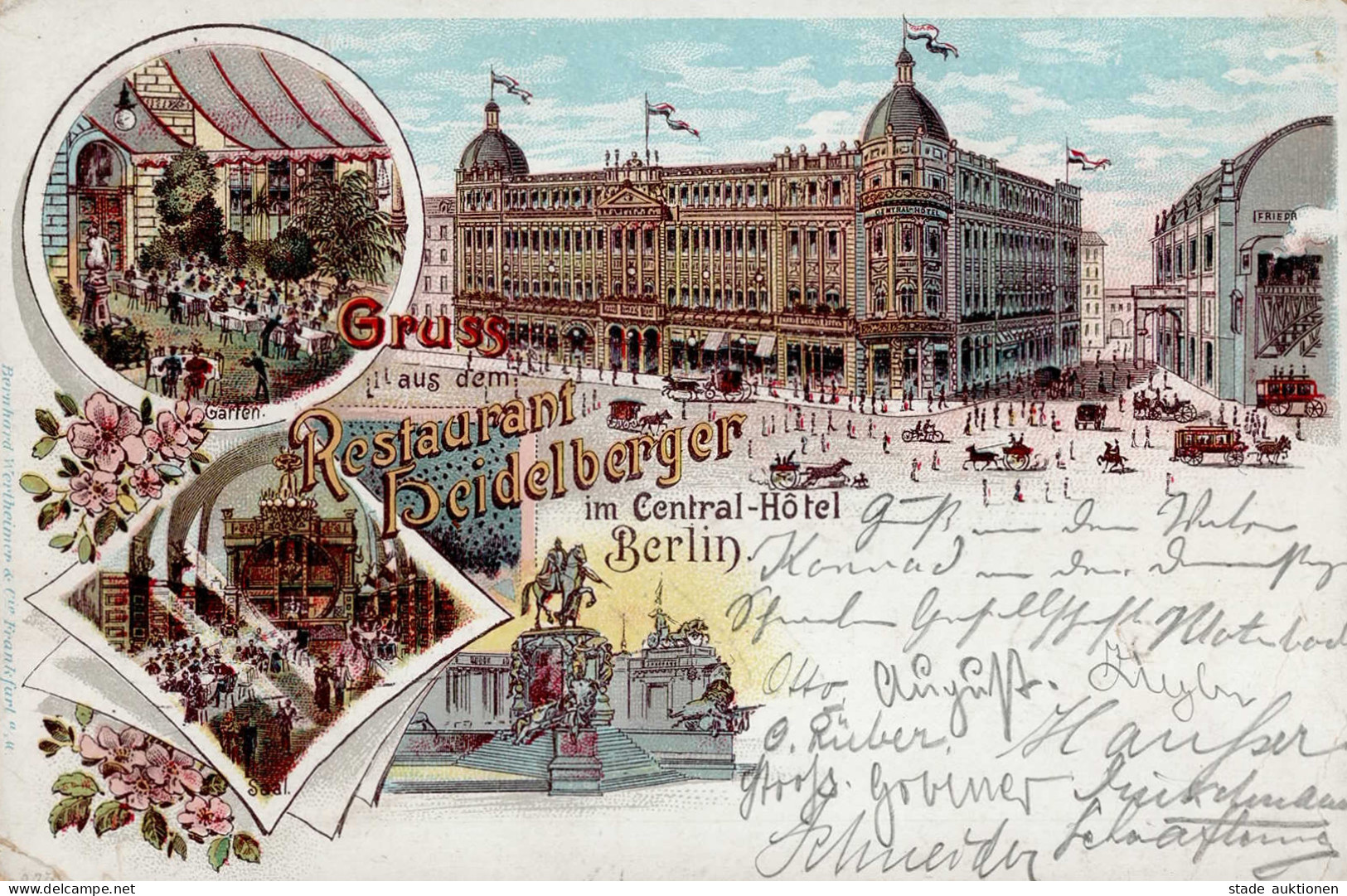 Berlin Mitte (1000) Gasthaus Heildelberger Central-Hotel 1898 II (Stauchungen) - Ploetzensee