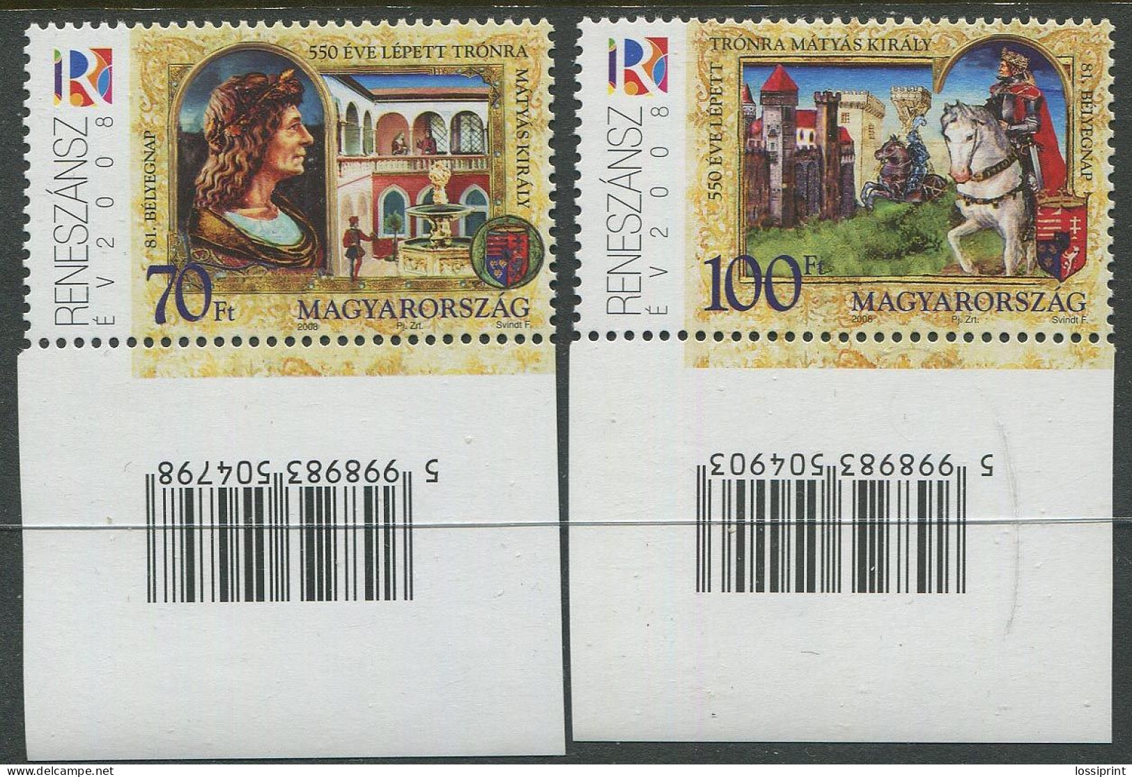 Hungary:Unused Stamps King Matyas Kiraly, 2008, MNH - Ongebruikt