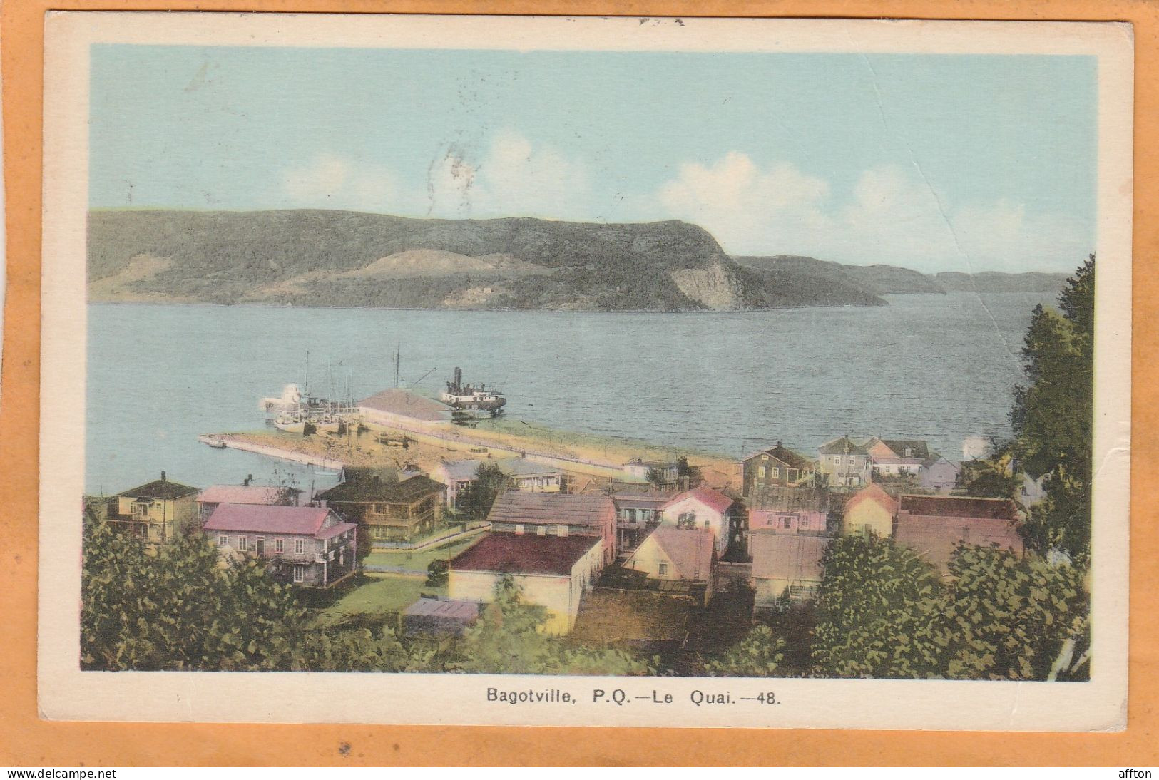 La Baie Bagotville Quebec Canada Old Postcard - Saguenay