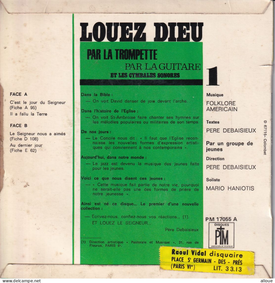 LOUEZ DIEU 1 - FR EP - C"EST LE JOUR DU SEIGNEUR  + 3 - Gospel & Religiöser Gesang