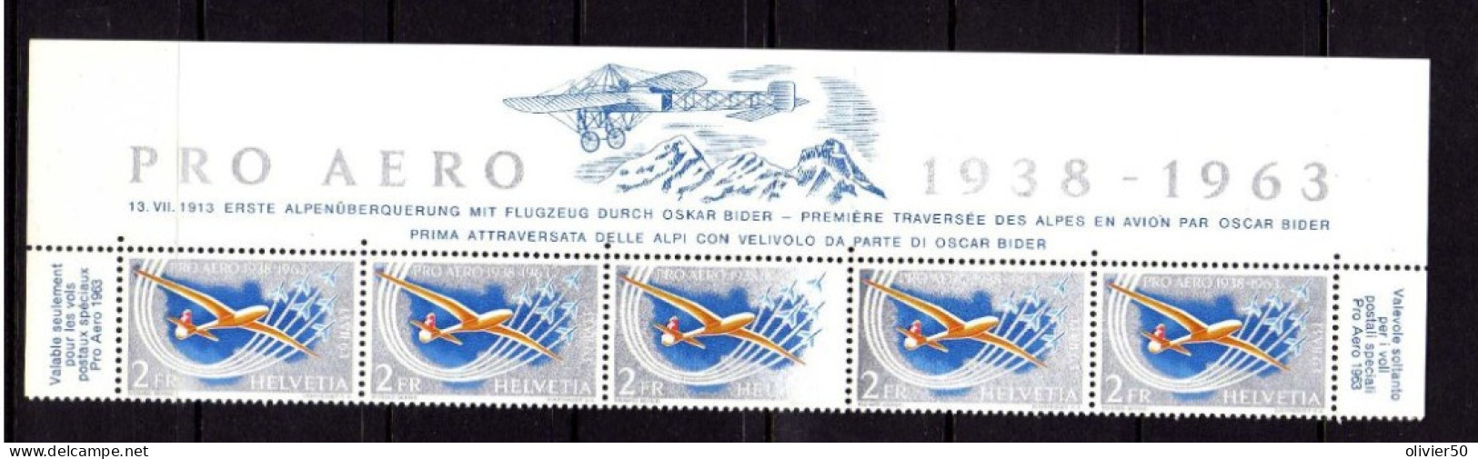 Suisse (1963) - Pro Aero -  Traversee Des Alpes - Neuf** - MNH - Nuovi