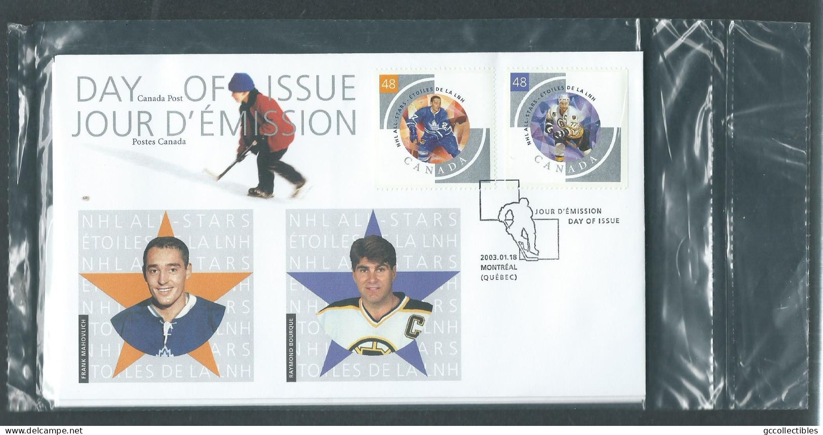 Canada # 1971 - Set Of 3 Combo FDCs Sealed - NHL All Stars - 4 - 2001-2010