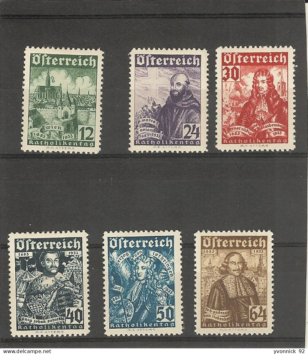 Autriche _ Série Journée Des Catholiques _ 1933 N°431/436 - Sonstige & Ohne Zuordnung