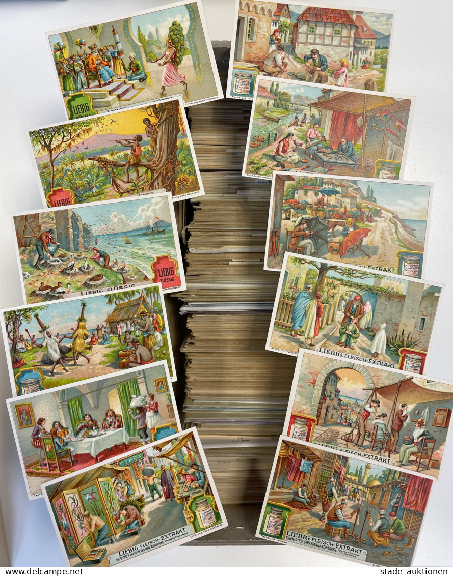 LIEBIG Partie Von über 1000 Bildern Oft Komplette Serien I-II - 100 - 499 Karten
