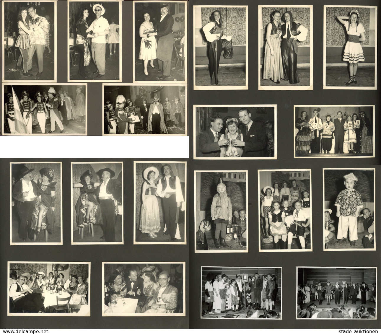 Karneval Fasnacht Fasching Konvolut Mit Hunderten Privat-Foto-AK Aus Den 1960er Jahren In 3 Großen Fotoalben - 100 - 499 Postcards