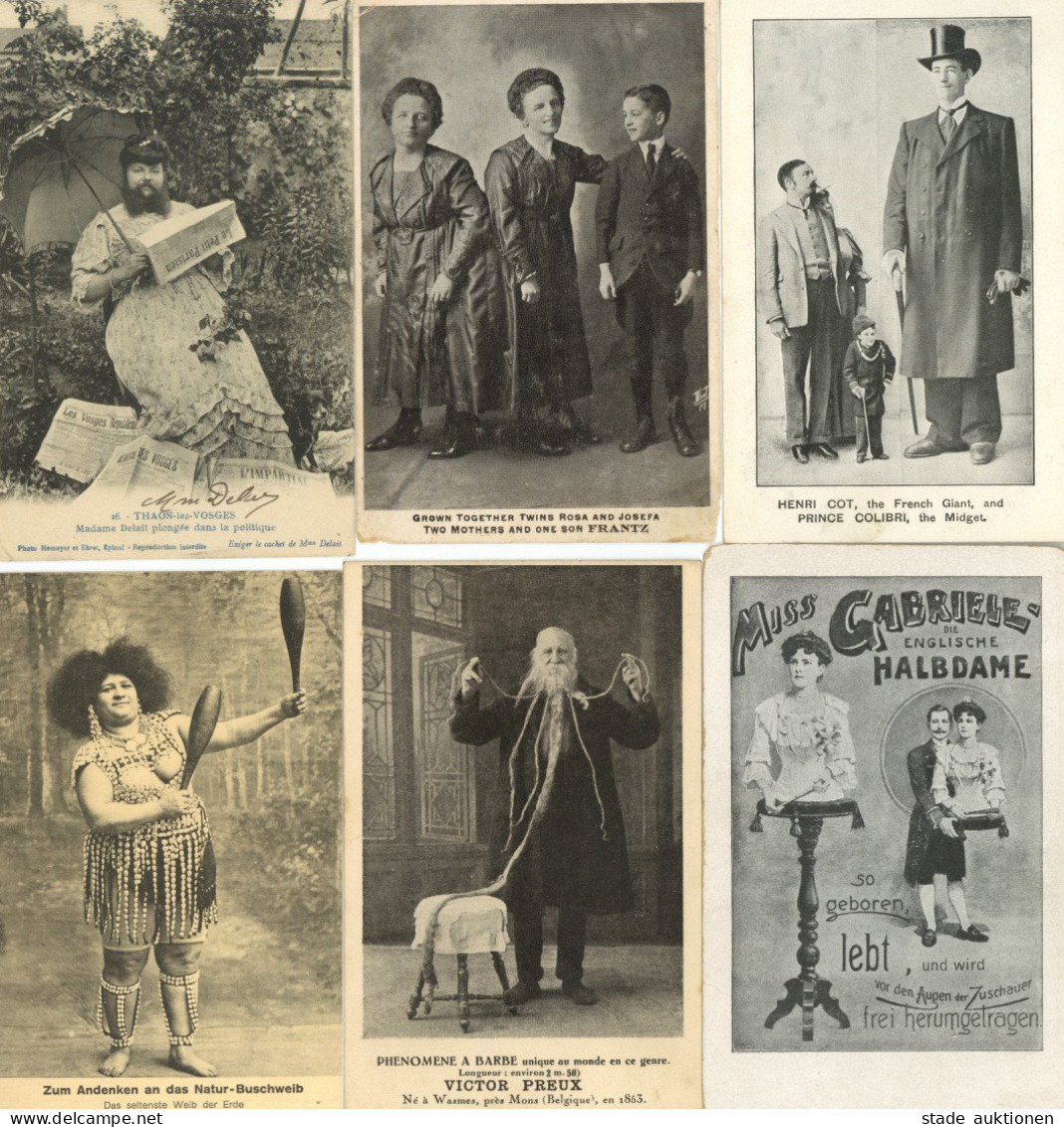 Zirkus Freak Shows Abnormitäten Lot Mit 80 Ansichtskarten Riesen, Kleinwüchsige, Übergewichtige, Siamesische Zwillinge U - 100 - 499 Postcards