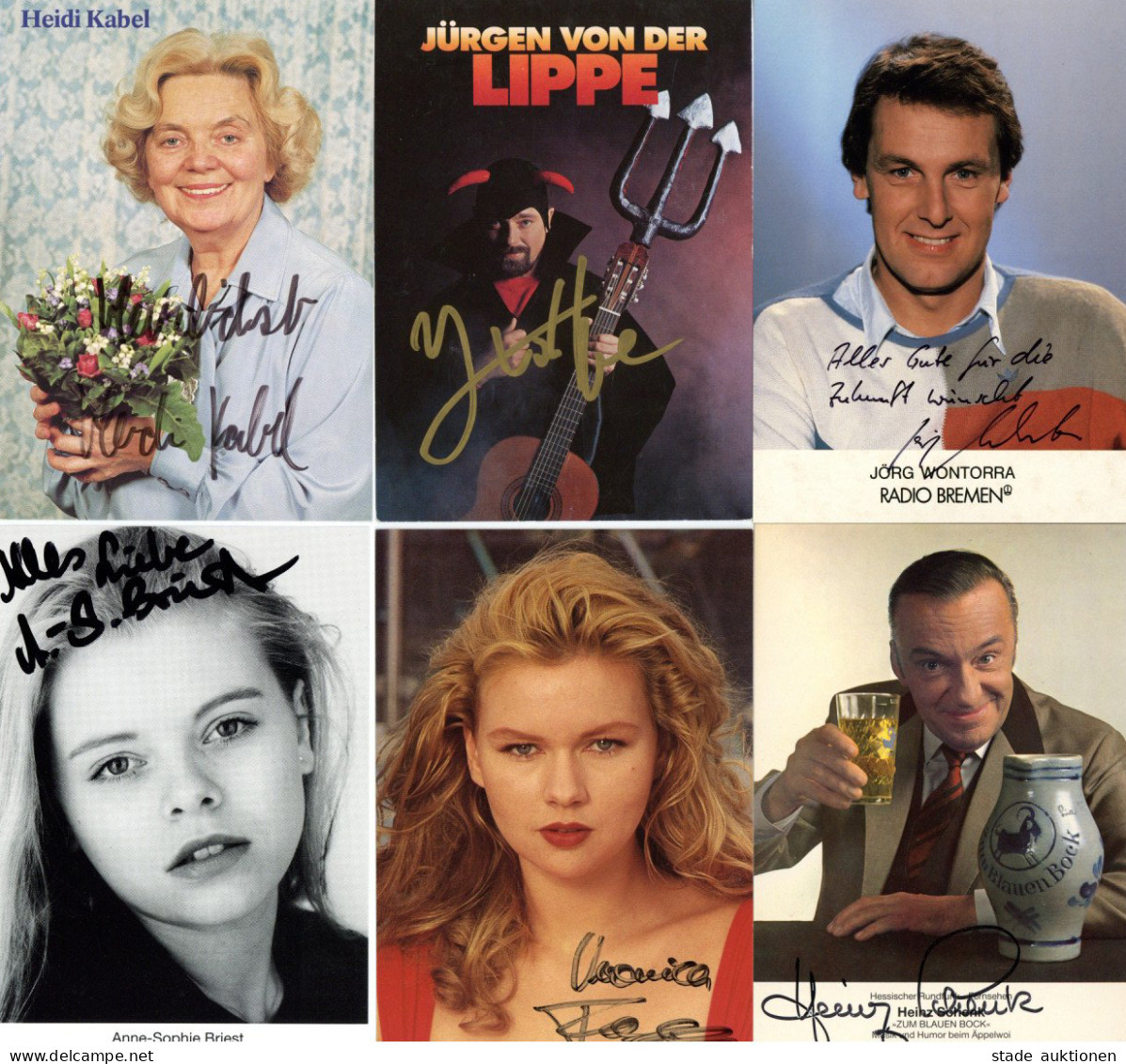 Autograph/Autogramme Sammlung Mit über 1000 Autogrammkarten Mit Unterschriften Film, Fernsehen, Schlager Usw. - 500 Cartoline Min.