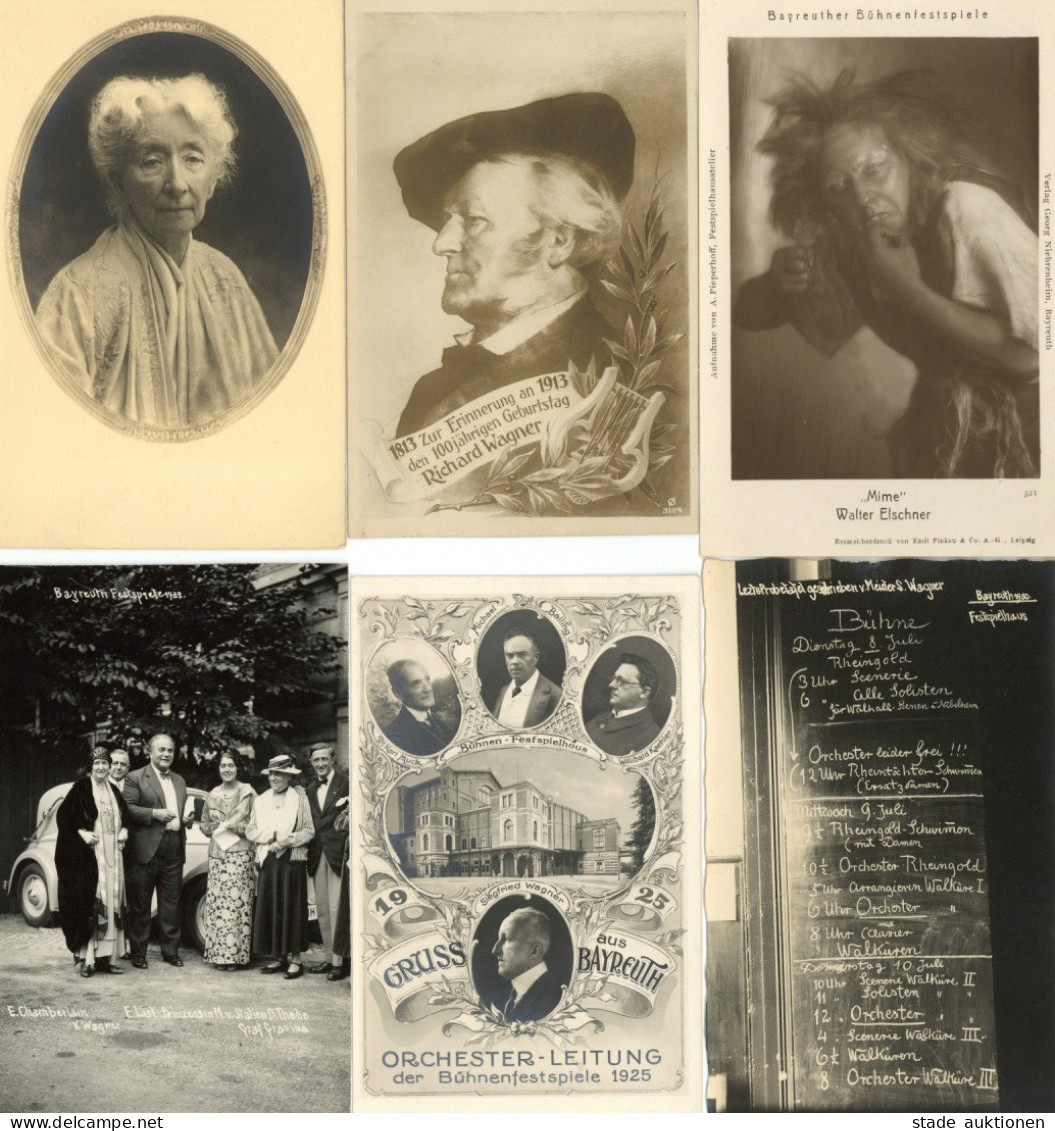 Wagner, Richard / Bayreuther Festspiele Album Mit Ca. 200 Ansichtskarten Vor 1945 I-II - Wagner, Richard