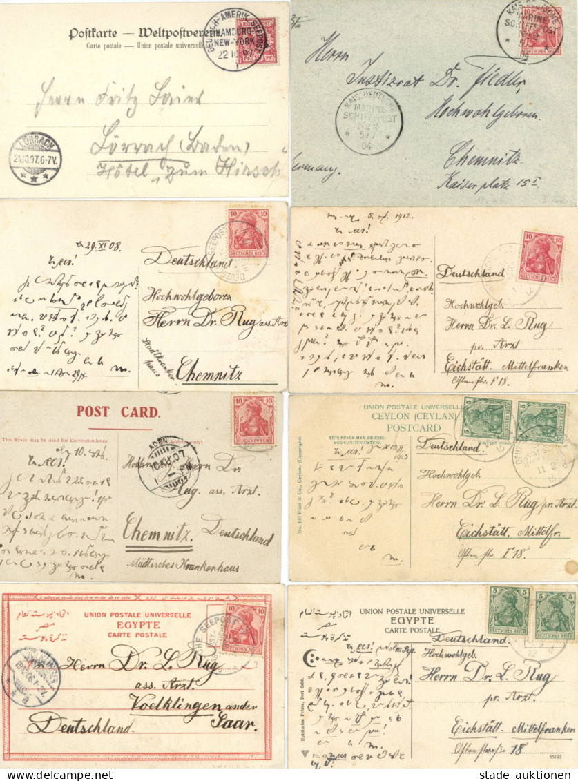 Marine Schiffspost/Schiffe, 1897-1967, 30 Meist AK Und Meist Vor 1918, Etwas Unterschiedlich, Besichtigen Bateaux - 100 - 499 Postales