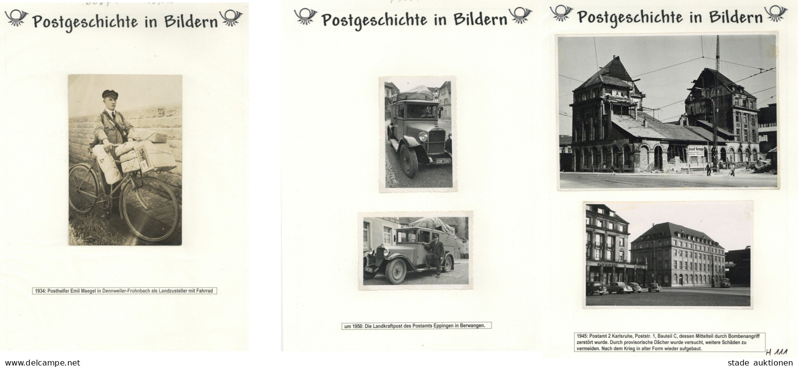 Postgeschichte In Bildern Interessante Sammlung Mit Ca. 60 AKs Und Fotos - 100 - 499 Cartes